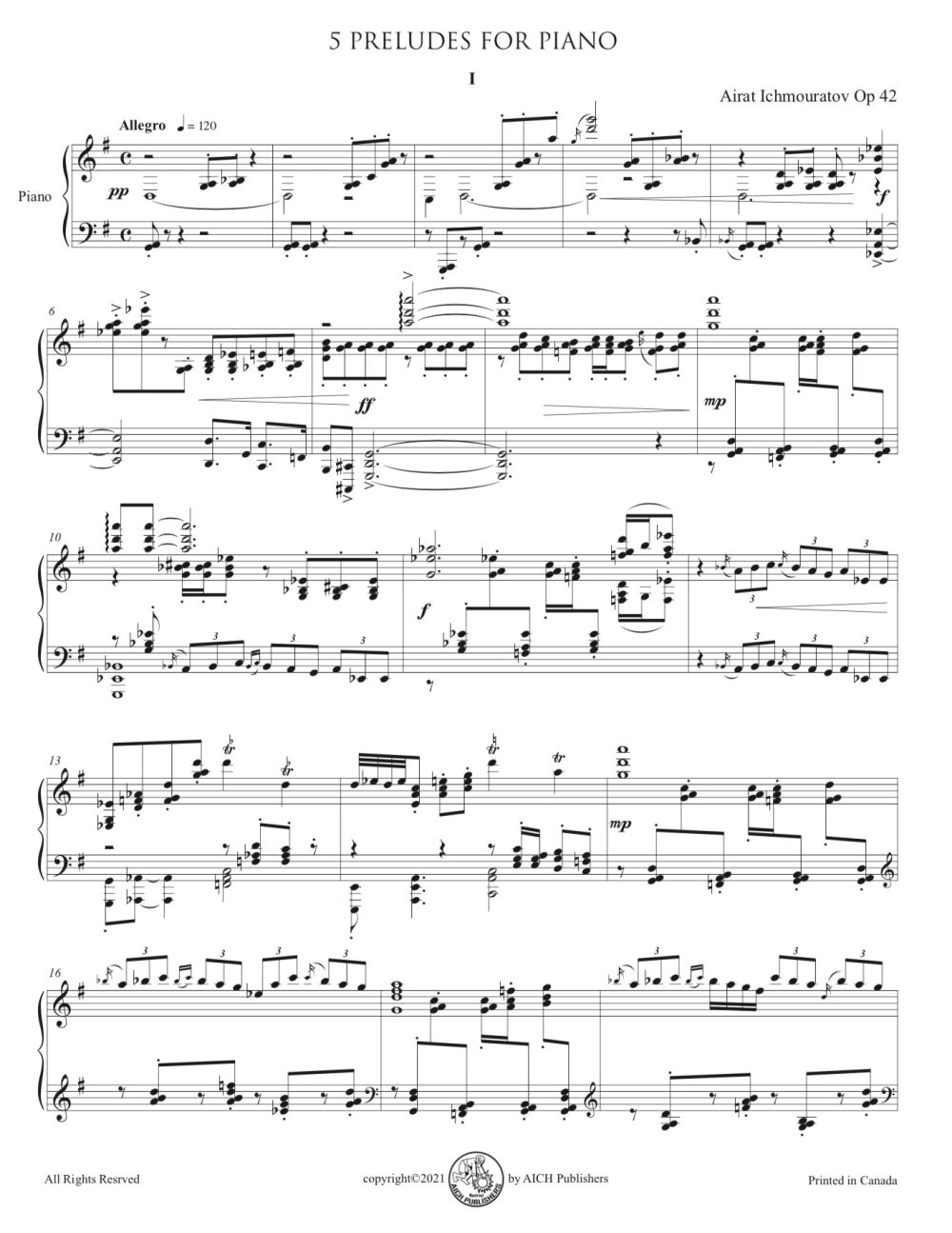 Five Preludes for Piano Op.42 - Downloadable PDF - Image 3