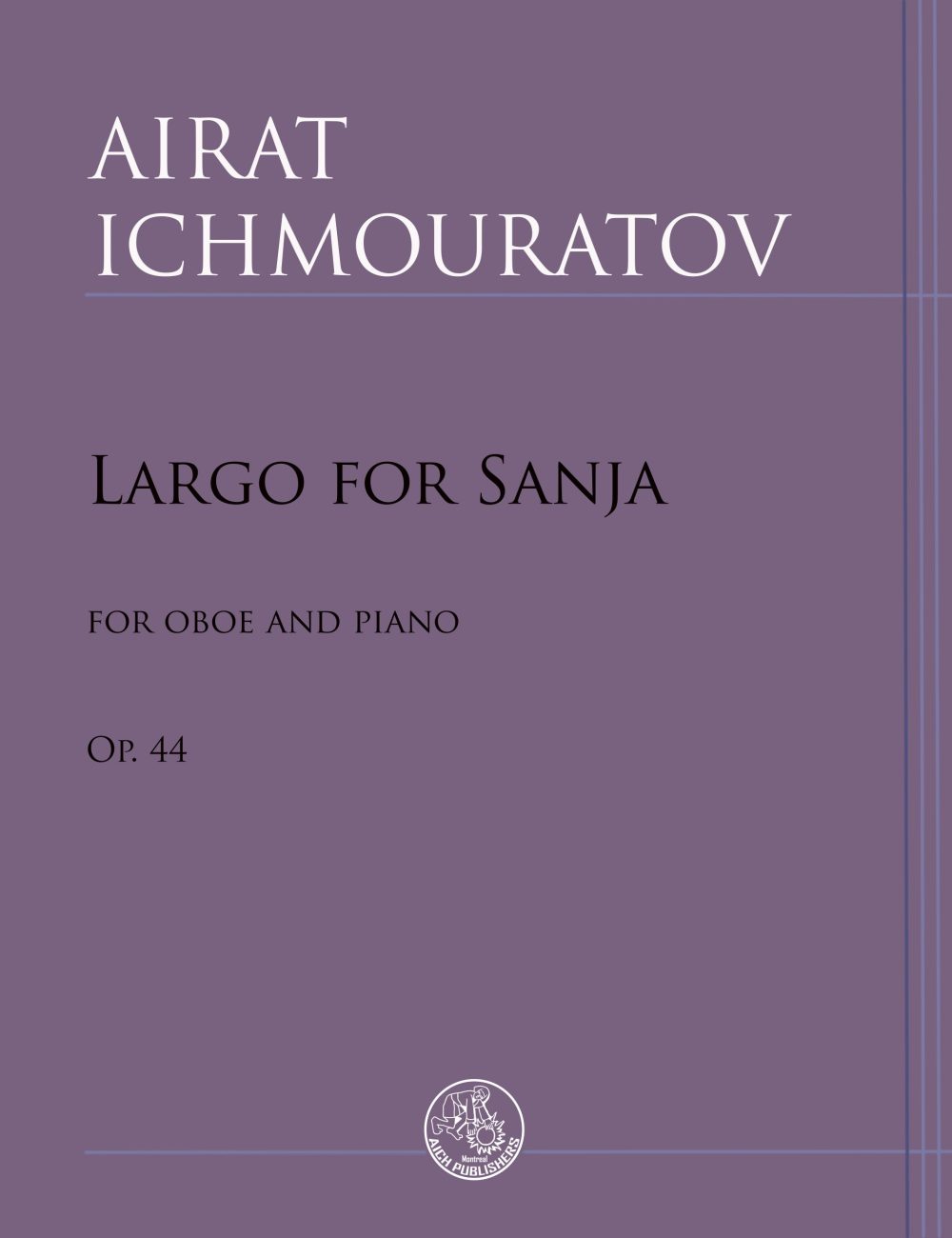 "Largo for Sanja" Op.44  for oboe and piano - Downloadable PDF