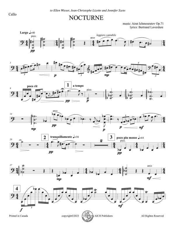 Nocturne for Soprano, Cello and Piano - Downloadable PDF - Image 3