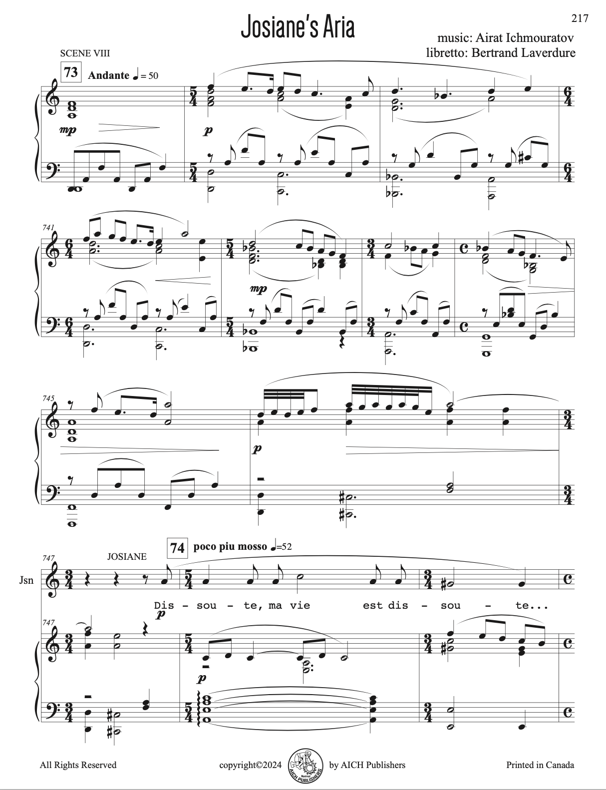 Josiane's Aria - Mezzo soprano - from Opera "The Man Who Laughs" - Image 2